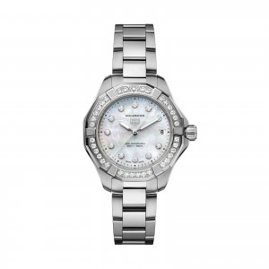 TAG Heuer aquaracer professional 200 solargraph 34 mm dameur med perlemor og diamanter WBP1314.BA0005